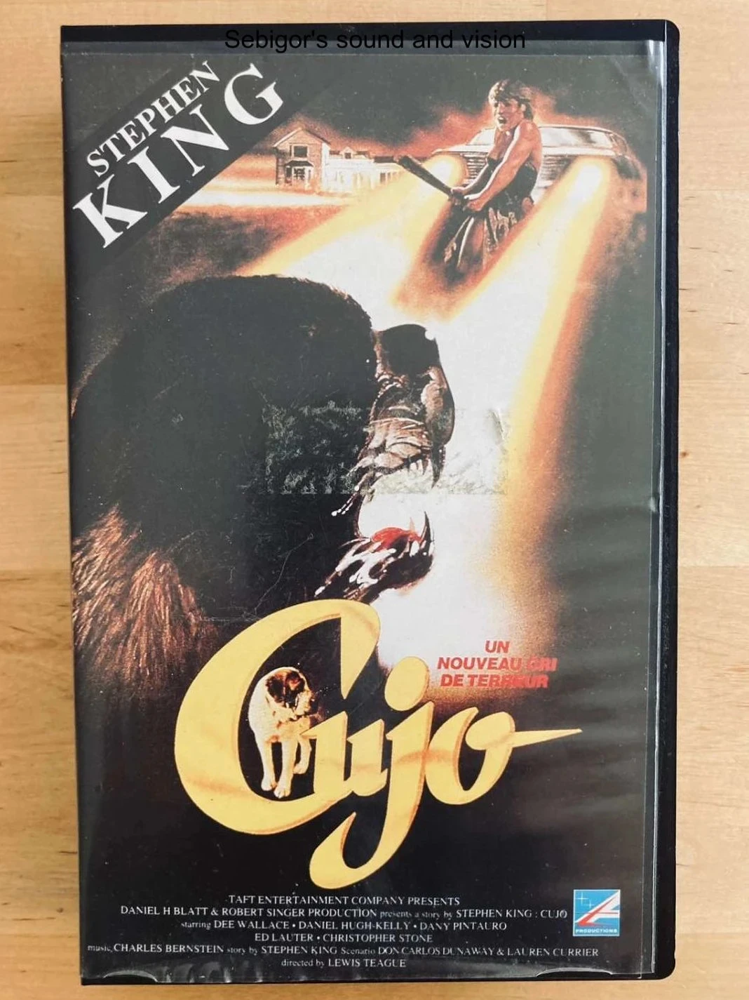 Cassette VHS Cujo Stephen King.
